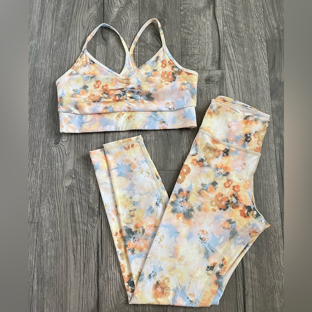 Savvi yoga pants and sports bra set